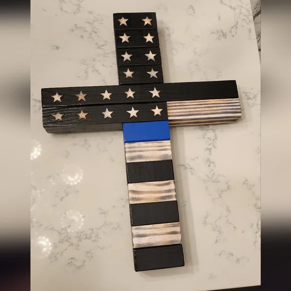 Thin Blue Line Cross - Picture 3 of 5